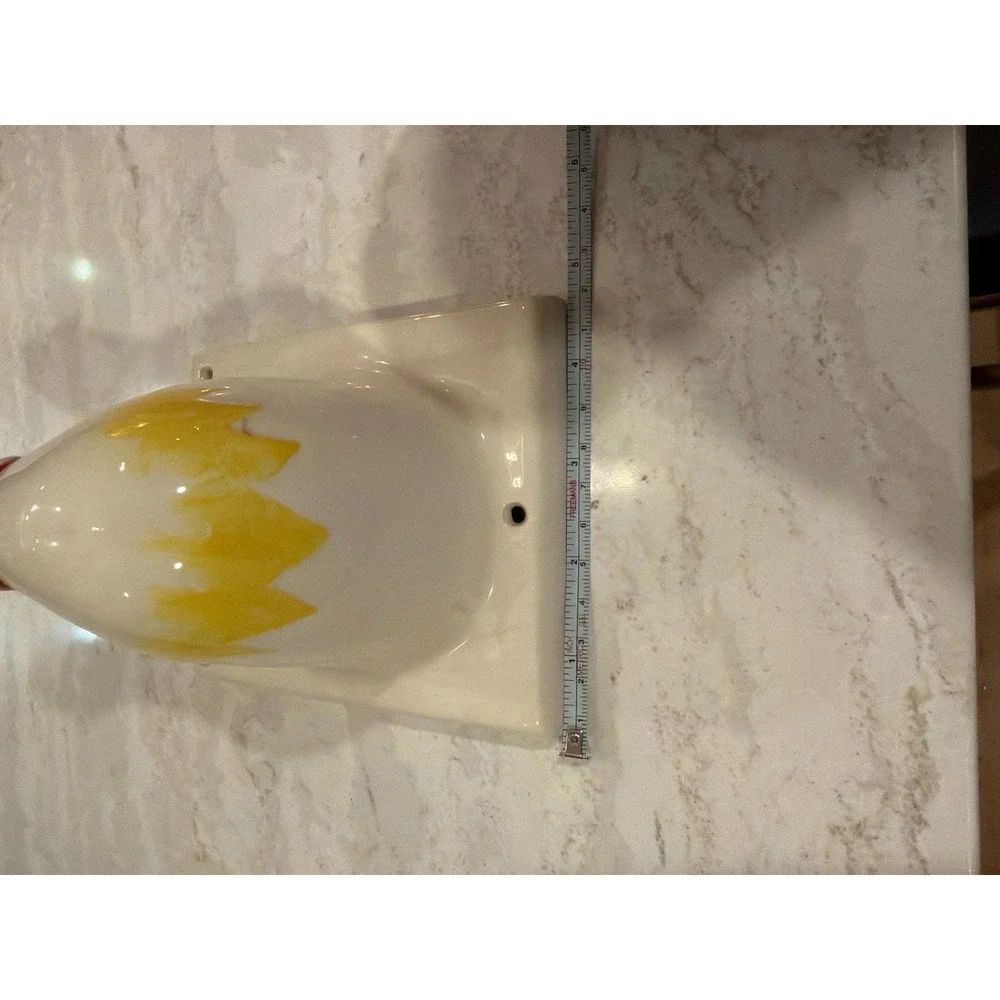 Vintage‎ Large Ceramic Rooster Wall Mount Towel Holder